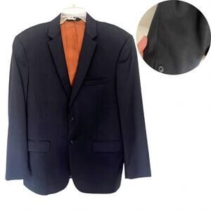 JOSEPH A BANK Joseph 100% Wool Blazer Sz 42S Navy Pinstripe Career 2 Button